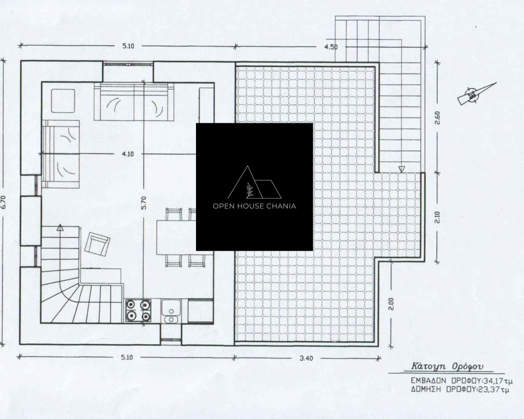 A two-level stone-built house of 2 beds in Drapanos