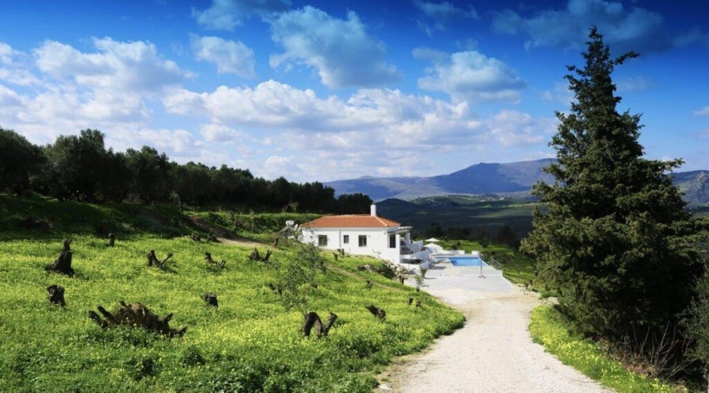 A RECENTLY BUILT VILLA IN KALYVES