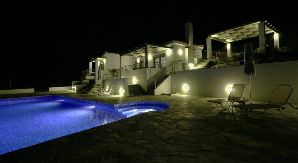 A RECENTLY BUILT VILLA WITH HEATED POOL IN KALYVES