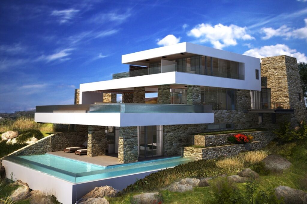 MODERN SEAVIEW VILLA UNDER CONSTRUCTION IN KOKKINO CHORIO