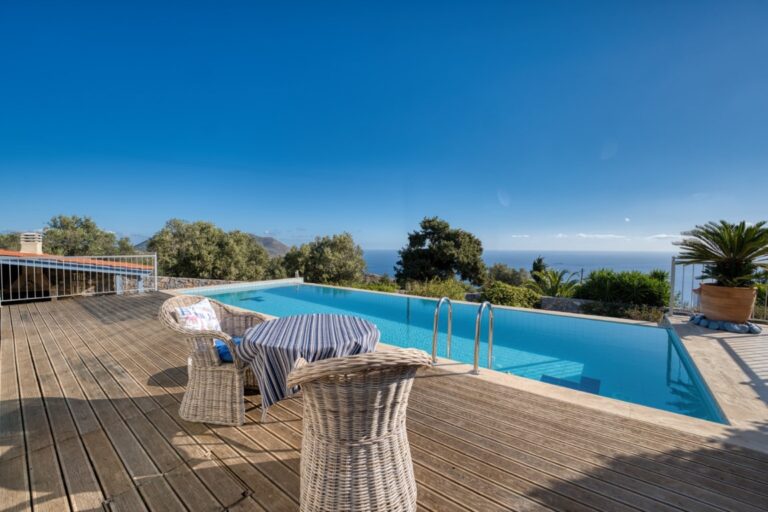 A Charming Villa With Everblue Views In Kefalas