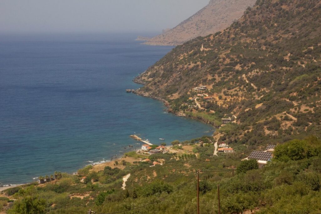 A VILLA PERCHED ON THE SEAFRONT HILLSIDE OF RAVDOUCHA