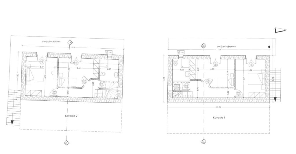 TWO COZY STONE VILLAS IN A GREEN EDEN IN PEMONIA AT A VERY FAIR PRICE