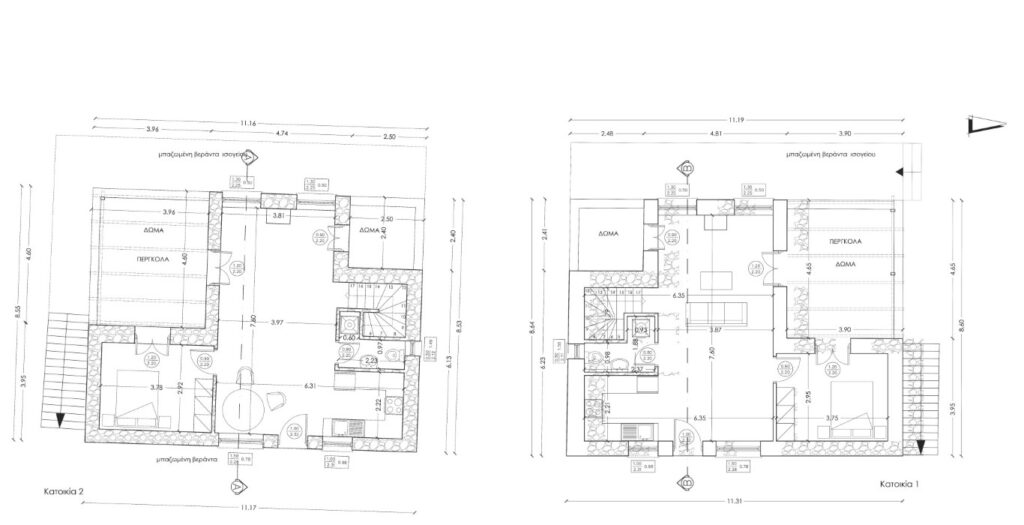 TWO COZY STONE VILLAS IN A GREEN EDEN IN PEMONIA AT A VERY FAIR PRICE